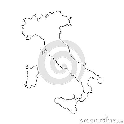 Italy map - sovereign state in Europe Vector Illustration