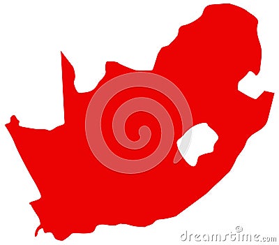 South Africa map - southernmost country in Africa Vector Illustration