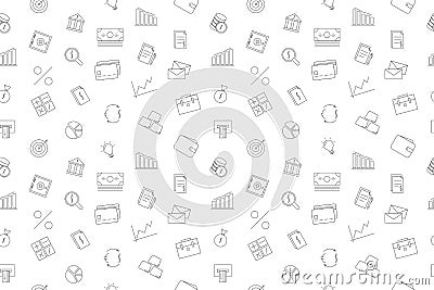 Vector finance pattern. FInance seamless background Vector Illustration