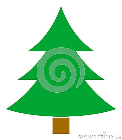 Vector Fir-Tree Icon Vector Illustration