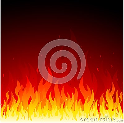 Vector fire background Vector Illustration