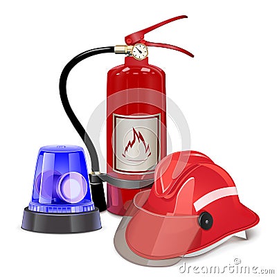 Vector Fire Prevention Concept Vector Illustration