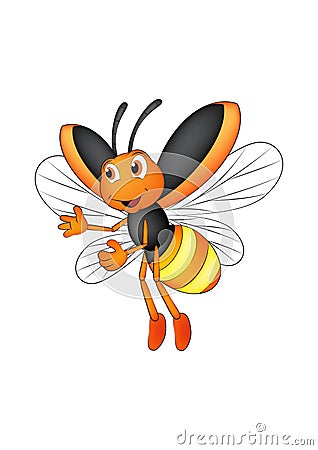 Vector Firefly Cartoon Character Vector Vector Illustration