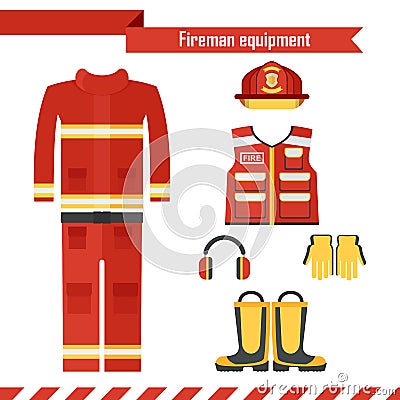 Vector fireman workwear Vector Illustration