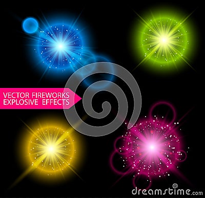 Vector fireworks explosion Vector Illustration