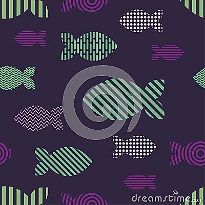 Vector fish background Vector Illustration