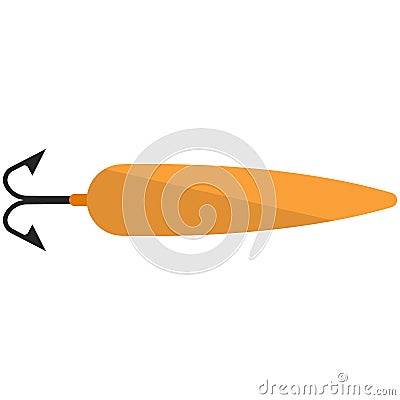Vector fish bait icon isolated on white background Vector Illustration
