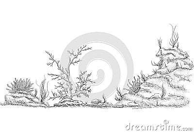 Vector - fish tank - decoration Vector Illustration