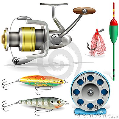 Vector Fishing Tackle Vector Illustration