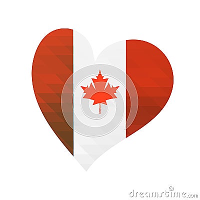 Vector flag of Canada. Vector illustration for Canadian National Day. Canadian flag in trendy grunge style. Design template for po Vector Illustration