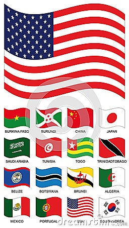 Vector Flag Collection Vector Illustration