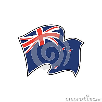 Vector flag of New Zealand. New Zealand Ensign Vector Illustration