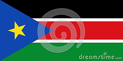 South Sudan national flag. Vector illustration. Juba Vector Illustration