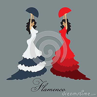 Vector flamenco woman Vector Illustration