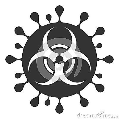 Vector Flat Biohazard Virus Icon Vector Illustration