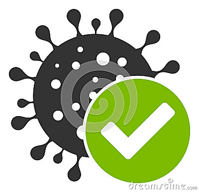 Vector Flat Coronavirus Confirmed Icon Vector Illustration