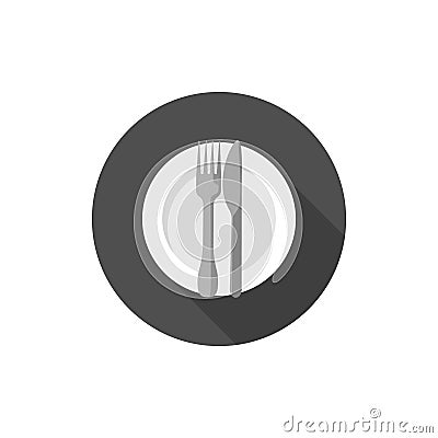 Eating etiquette, forks and knives signals. Finished. Stock Photo