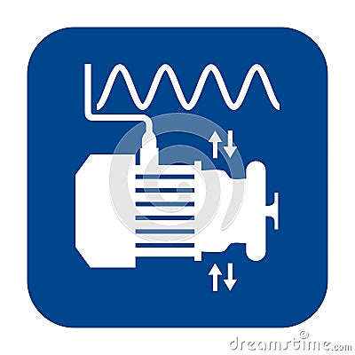 Vector flat design icon of vibration analysis. Vector Illustration