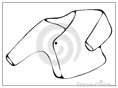 Vector flat illustration with baby undershirt silhouette. Isolated on white Vector Illustration