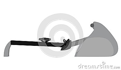 Vector flat illustration of rowing machine. Vector Illustration