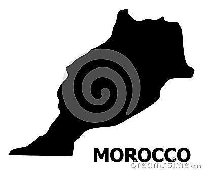 Vector Flat Map of Morocco with Name Vector Illustration