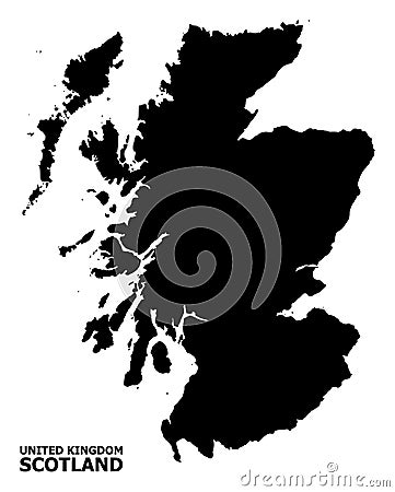 Vector Flat Map of Scotland with Name Vector Illustration