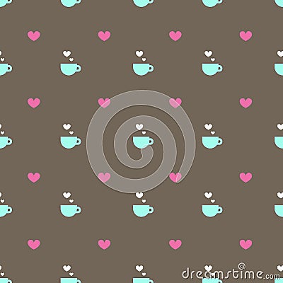 Vector flat minimalistic tea or coffee cup Vector Illustration