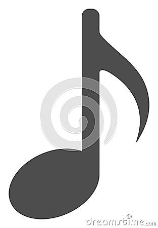 Vector Flat Music Note Icon Vector Illustration