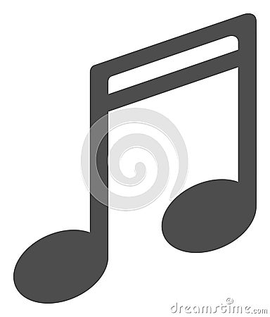 Vector Flat Music Notes Icon Vector Illustration