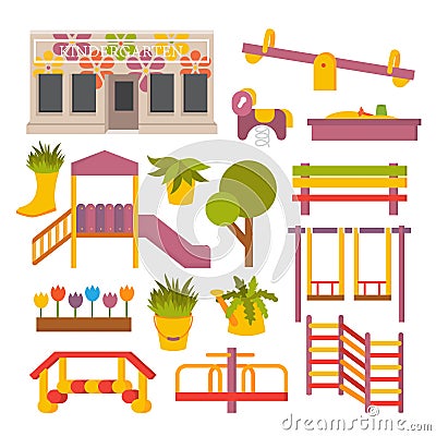 Vector flat playground Vector Illustration