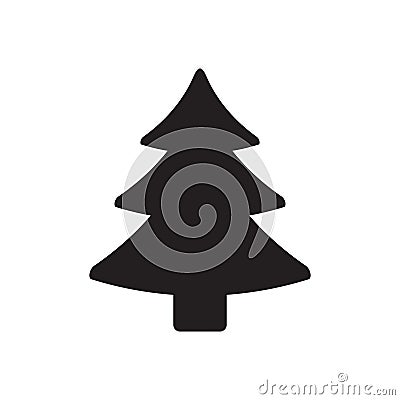 Vector flat spruce tree silhouette Vector Illustration