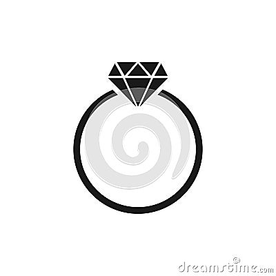 Diamond ring icon Vector Illustration