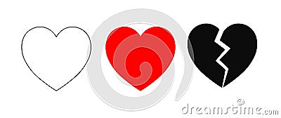 Heart icons Vector Illustration