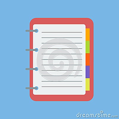 Vector. Flat style. Notepad icon. Notes. Fully editable image Stock Photo