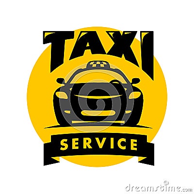 Vector flat taxi logo Vector Illustration