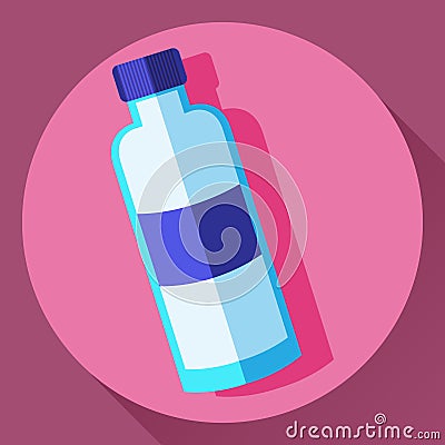 Vector flat water bottle icon Stock Photo