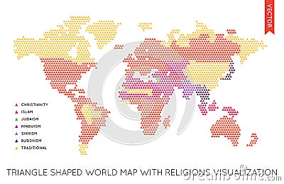 Vector Flat World Map Infographic. Map of the World. Vector Illustration