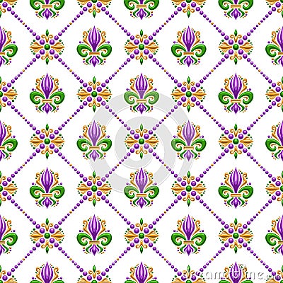 Vector Fleur de Lis Seamless Pattern Vector Illustration