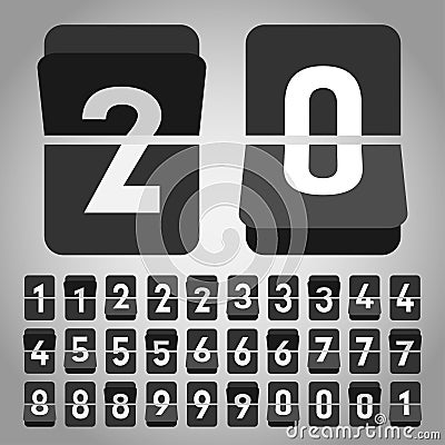 Vector flip clock Vector Illustration