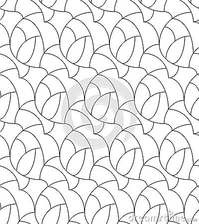 Vector floral background of drawn lines Vector Illustration