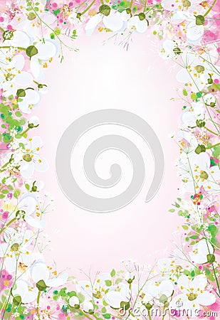 Vector floral background. Vector Illustration