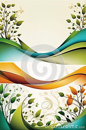 vector floral background with leavesvector floral background with leavesabstract background with Stock Photo
