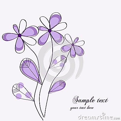 Vector floral card design Vector Illustration