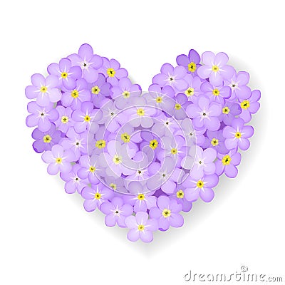 Vector floral heart Vector Illustration