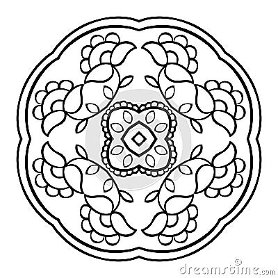 Vector floral mandala. Vector Illustration