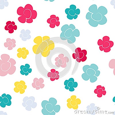 Vector floral seamless background. The vegetative summer pattern Vector Illustration
