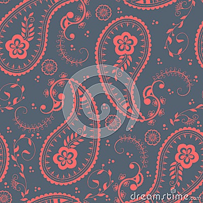 Vector floral seamless pattern element in Arabian style. Arabesque pattern. Eastern ethnic ornament. Elegant texture for Vector Illustration