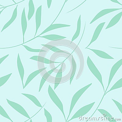 Vector floral seamless pattern in hand drawn style with flowers and leaves on white background greeting card template. Vector Illustration
