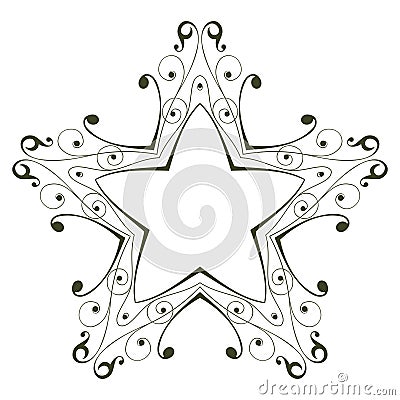 Vector floral star Vector Illustration