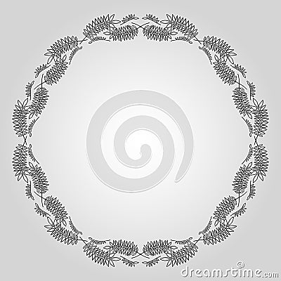 Vector floral wreath Vector Illustration